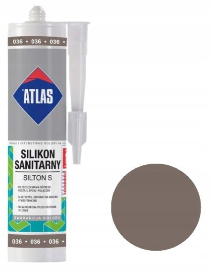 Atlas Silikon Sanitarny Silton S 036 Ciemnoszary 280 ml