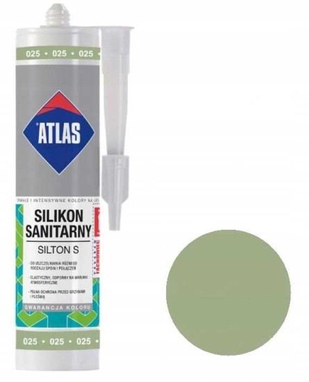 Atlas Silikon Sanitarny Silton S 025 Jasnozielony 280 ml