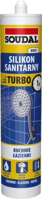 Soudal Silikon sanitarny Turbo Express Biały 280 ml