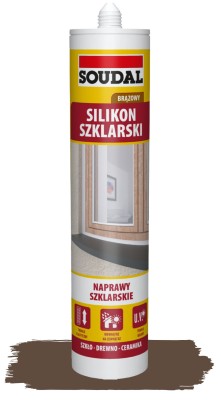 Soudal Silikon Szklarski Brązowy 280 ml