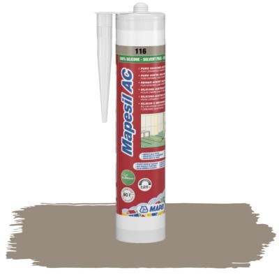 Mapei Silikon Sanitarny Mapesil AC 116 Szałwiowy Szary 310 ml