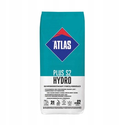 Atlas Plus S2 Hydro Klej wysokoodkształcalny z funkcją hydroizolacji do płytek 15 kg