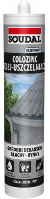 Soudal Colozinc Klej Uszczelniacz do Blach Bezbarwny 290 ml