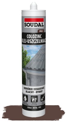 Soudal Colozinc Klej Uszczelniacz do Blach Brązowy 290 ml