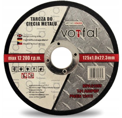 VORFAL TARCZA DO METALU 125 X 1.0 V04200