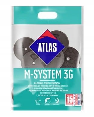 ATLAS M-system 3G, łączniki talerzykowe przeznaczone do mocowania wewnątrz pomieszczeń