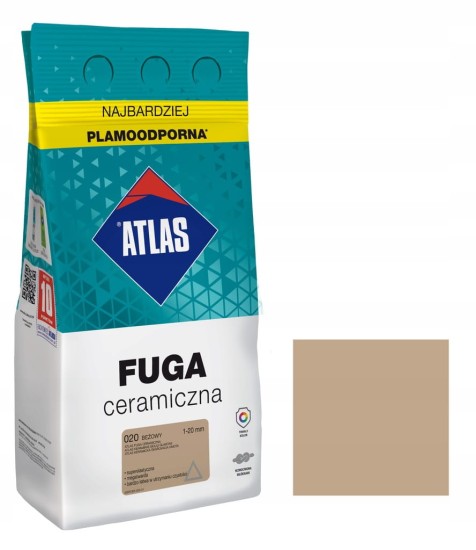 Atlas Fuga Ceramiczna 1-20 mm 020 Beżowy 5 kg