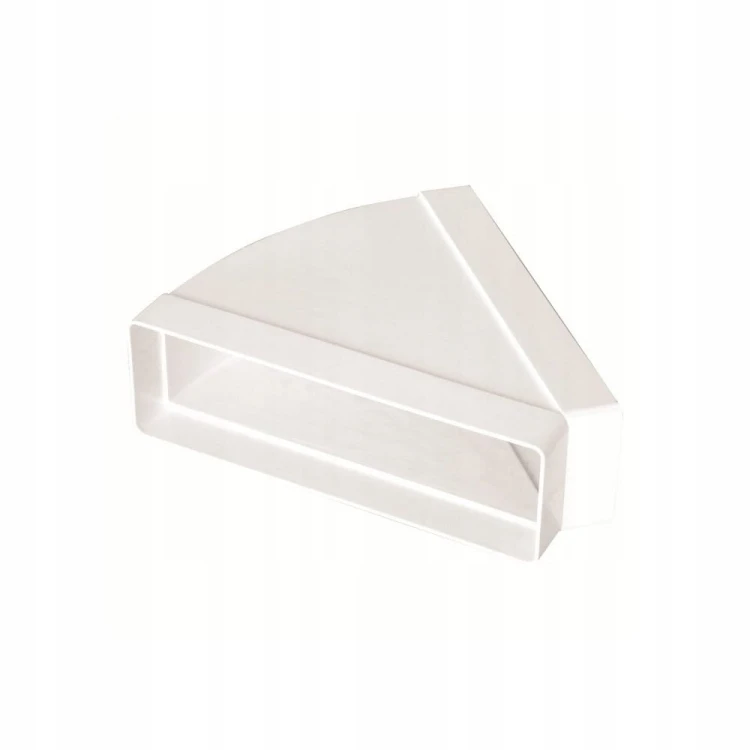 Vents 955 Kolano wentylacyjne poziome 45° łącznik do kanału 220 x 90 mm