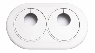 SEZAMSTYL Rozeta uniwersalna maskująca Podwójna  fi 18 mm Biała/White