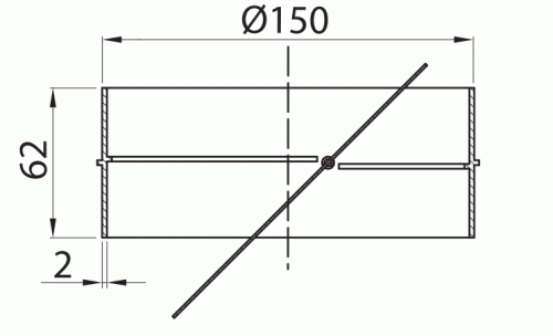 Vents 694 Łącznik kanałów okrągłych z zaworem 150 mm