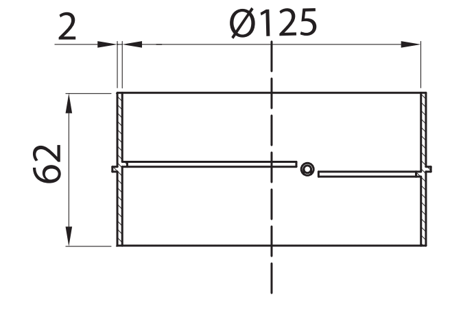Vents 593 Łącznik kanałów okrągłych fi 125 mm