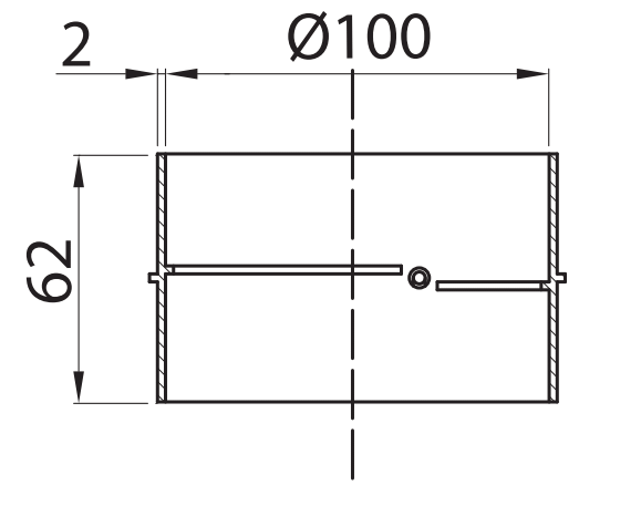 Vents 493 Łącznik kanałów okrągłych fi 100 mm