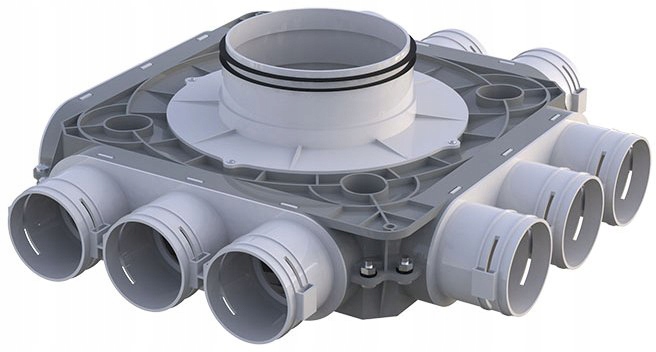 Vents Flexivent Rozdzielacz 9-króćcowy potrójny 9 x 75 / 200 mm