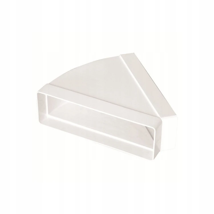 Vents 955 Kolano wentylacyjne poziome 45° łącznik do kanału 220 x 90 mm
