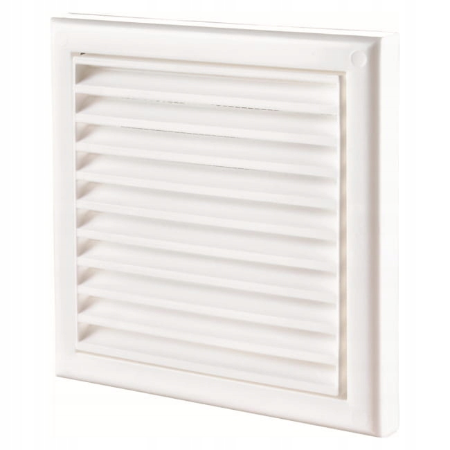 Vents Kratka wentylacyjna z siatką i żaluzją Biała 154 x 154 mm 15 x 15