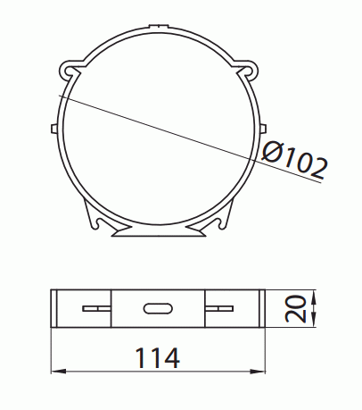 Vents 499 Uchwyt mocujący do kanałów okrągłych fi 100 mm