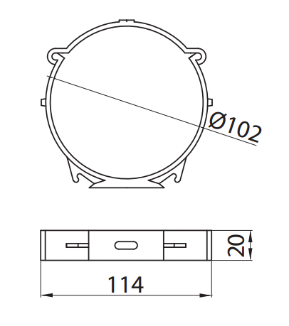 Vents 499 Uchwyt mocujący do kanałów okrągłych fi 100 mm