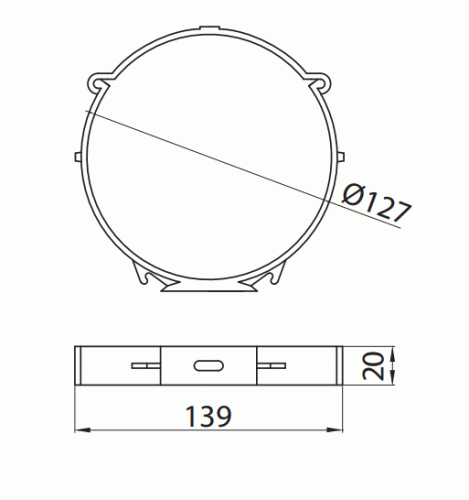 Vents 599 Uchwyt mocujący do kanałów okrągłych fi 125 mm