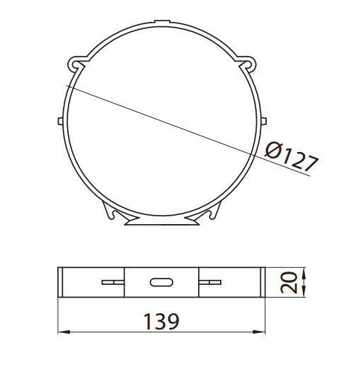Vents 599 Uchwyt mocujący do kanałów okrągłych fi 125 mm
