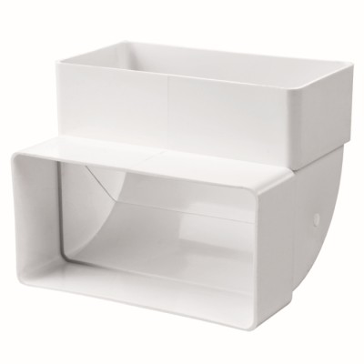 Vents 060 Kolano wentylacyjne pionowe 90° łącznik płaski do kanału 110 x 55 mm