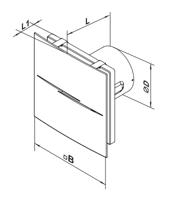 Vents 100 QUIET STYLE Wentylator osiowy fi 100 mm Standard 90 m³/h