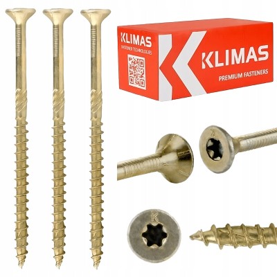 WKRĘT-MET WKRĘTY CIESIELSKIE DO DREWNA TORX STOŻKOWE 6x100mm 100szt KMWHT