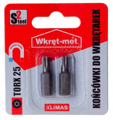 WKRĘT-MET Końcówka do wkrętarek bity typ TORX 25 S2 2szt. 25mm