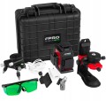 PRO Laser Płaszczyznowy LK-360.3DG Zielona Wiązka Zestaw + Statyw TR-650F