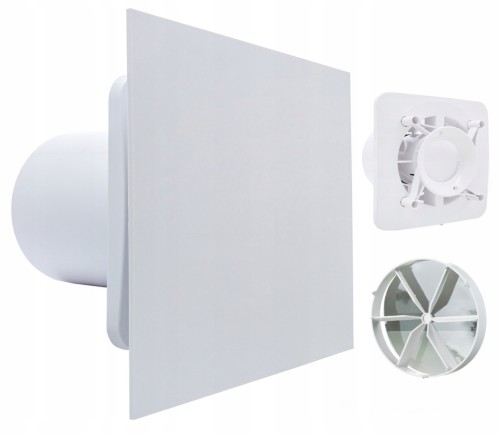 Vents Ventika Kliq 100 Base + Panel FP180 Wentylator Łazienkowy czujnik wilgoci timer zawór