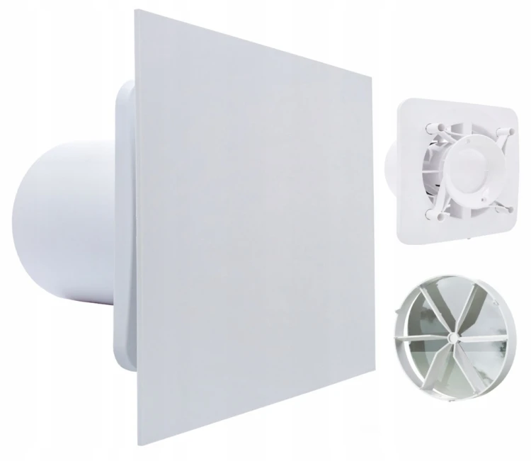 Vents Ventika Kliq 100 Base + Panel FP180 Wentylator Łazienkowy czujnik wilgoci timer zawór