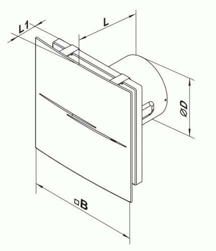 Vents 100 QUIET STYLE-A Wentylator osiowy fi 100 mm Standard 90 m³/h