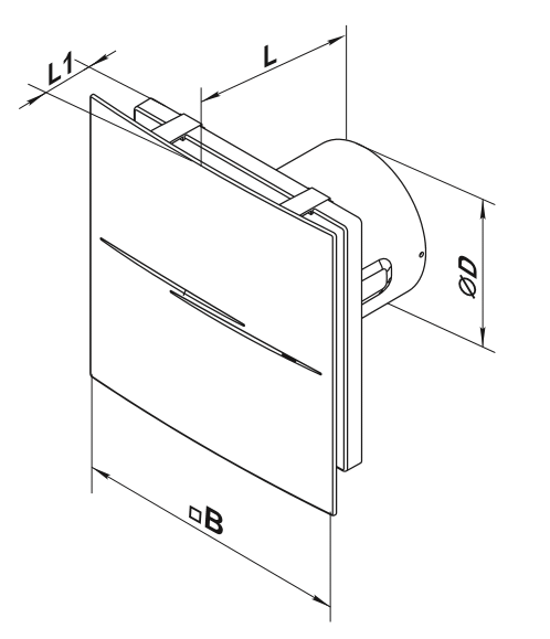 Vents 100 QUIET STYLE-A Wentylator osiowy fi 100 mm Standard 90 m³/h